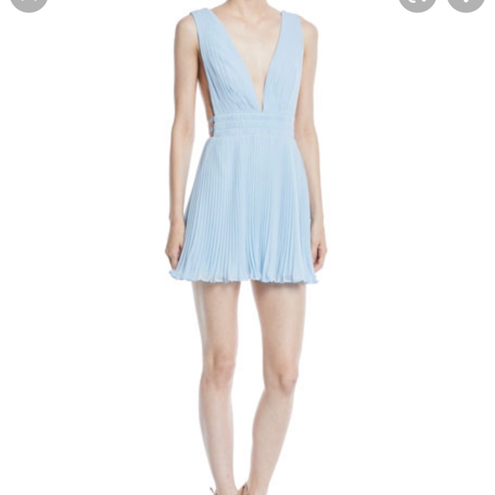 Fame and partners x free people pleaded mini dress